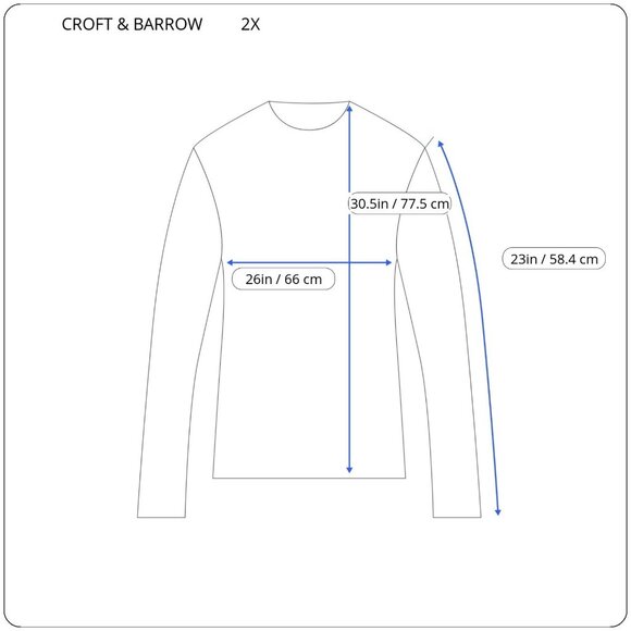 Croft Barrow Womens Top 2X Plus Tee Long Sleeve Black Gray Heather BLA26E - Picture 2 of 11